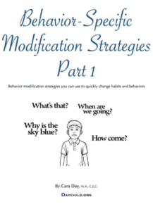 Behavior specific modification strategies part 1